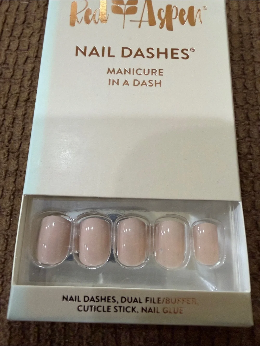 Red Aspen Nail Dashes Press-On Nails - Picture 4 of 13